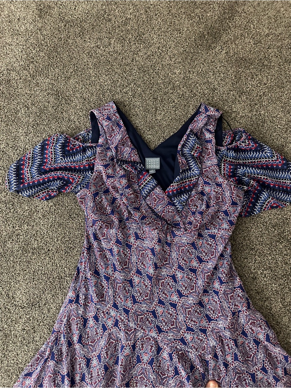Rabbit Rabbit Rabbit Purple and Navy Maxi Dress - Picture 7 of 8